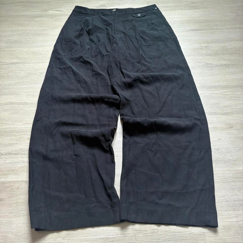 30x30 Black Wide Leg Relaxed Fit Dress Pants Y2K Grunge Vintage